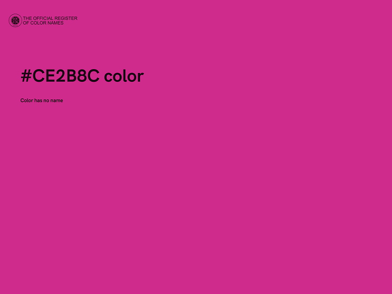 #CE2B8C color image