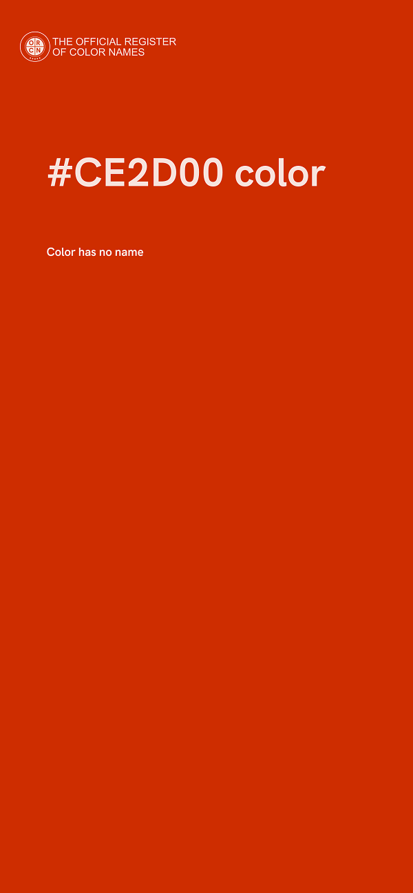 #CE2D00 color image