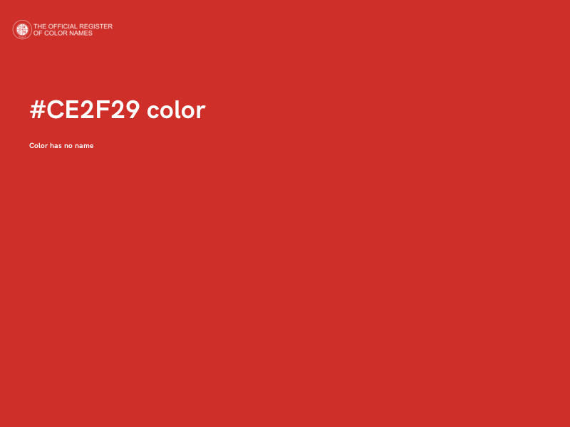 #CE2F29 color image
