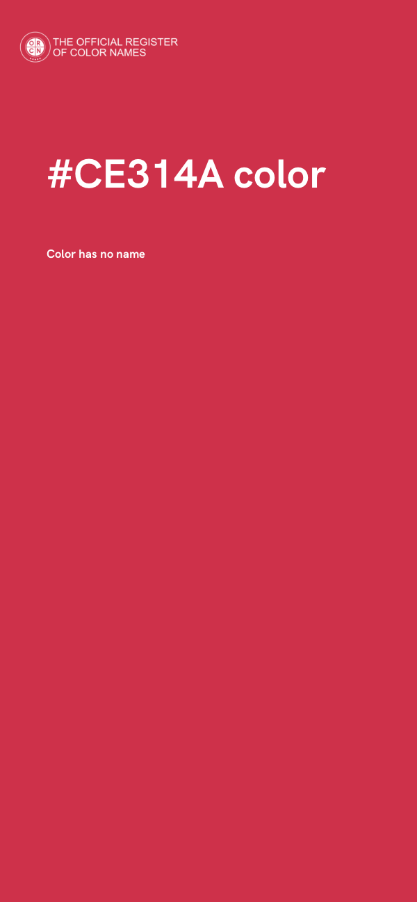 #CE314A color image