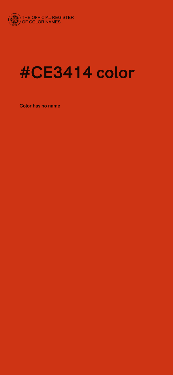 #CE3414 color image