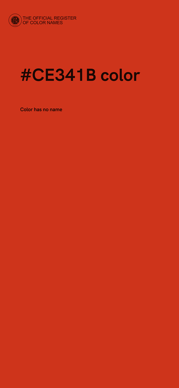 #CE341B color image