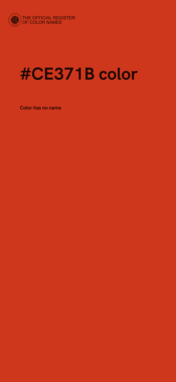 #CE371B color image