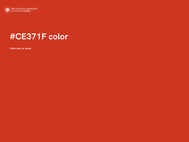 #CE371F color image