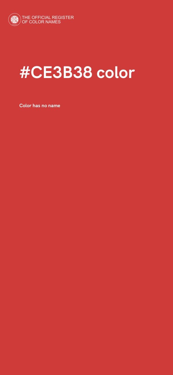 #CE3B38 color image