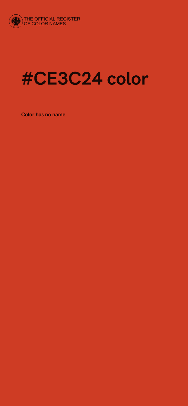 #CE3C24 color image