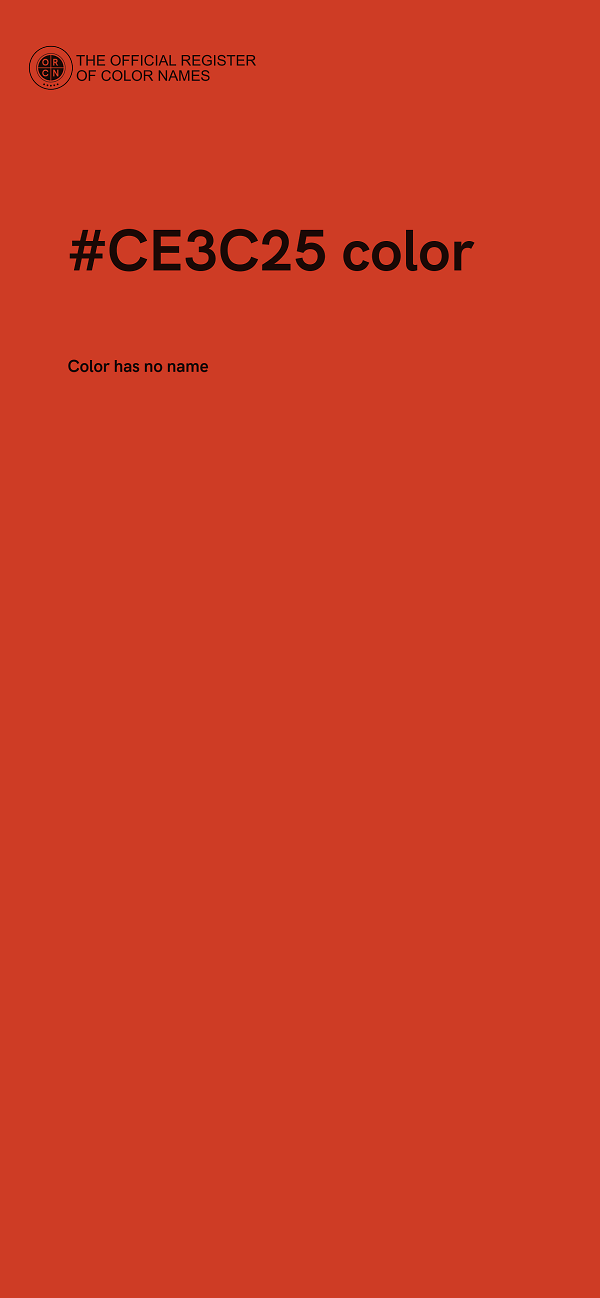 #CE3C25 color image