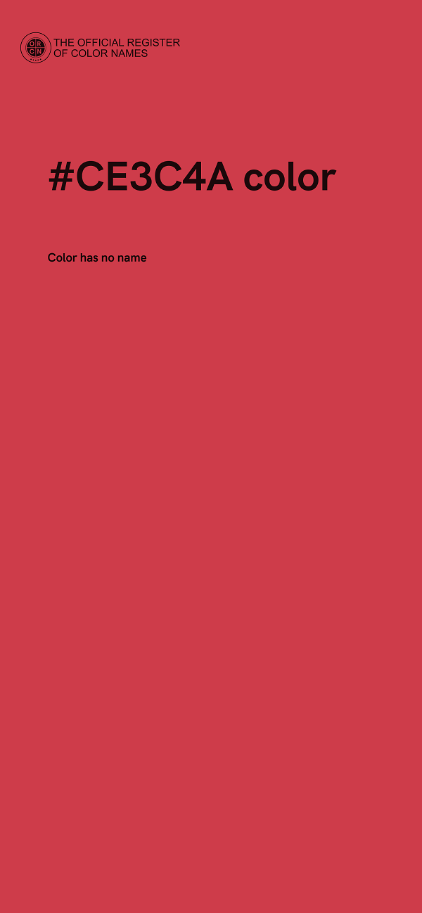 #CE3C4A color image