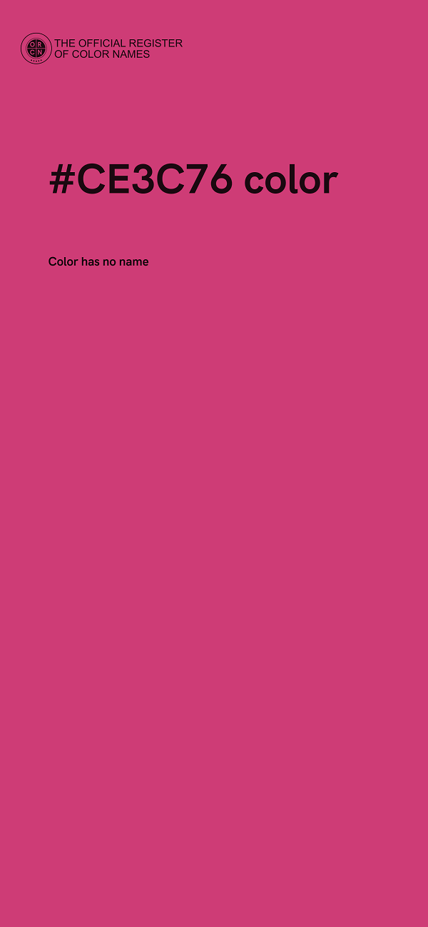#CE3C76 color image