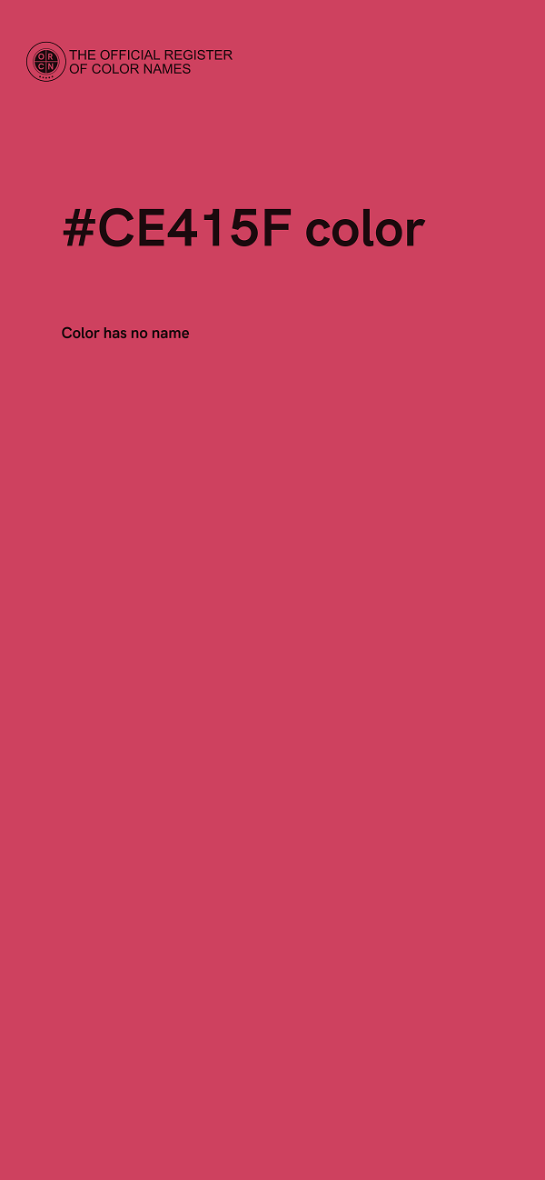#CE415F color image