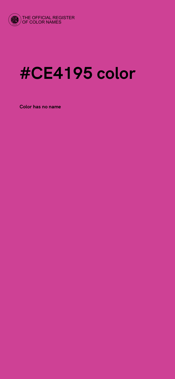 #CE4195 color image