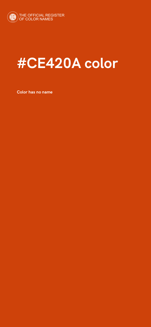 #CE420A color image