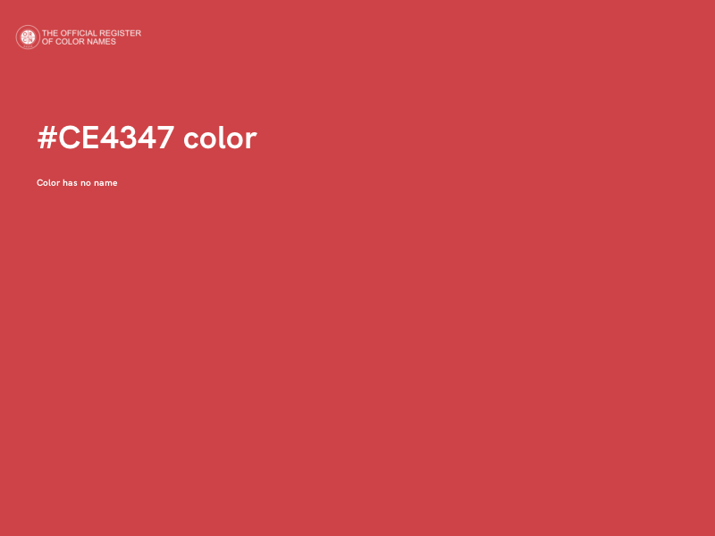 #CE4347 color image