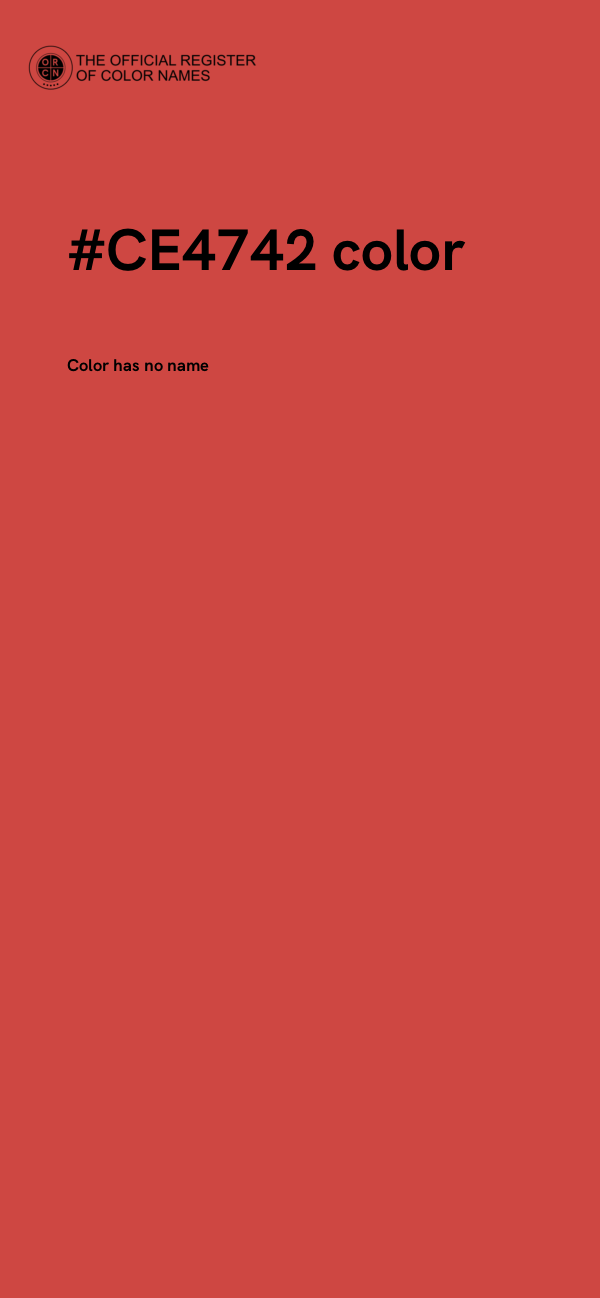 #CE4742 color image