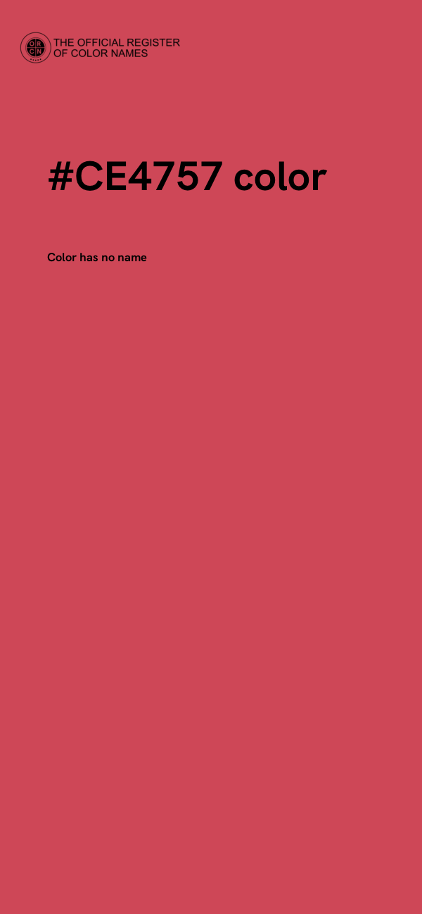 #CE4757 color image