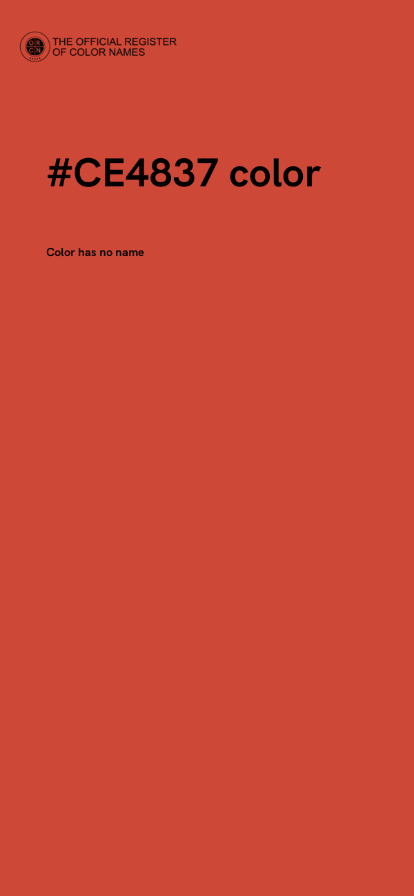 #CE4837 color image