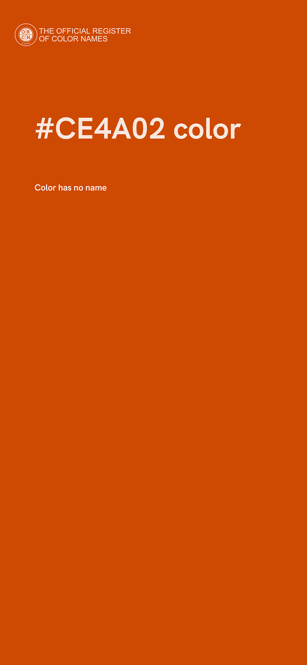 #CE4A02 color image