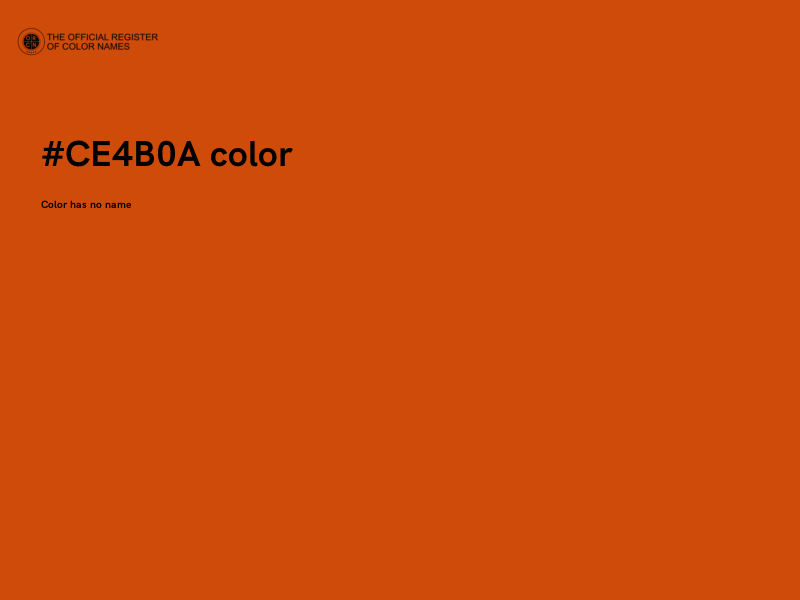 #CE4B0A color image