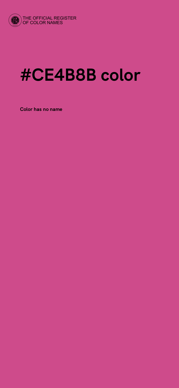 #CE4B8B color image