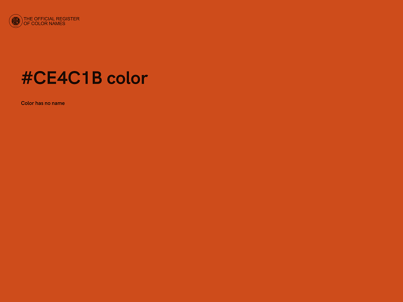 #CE4C1B color image