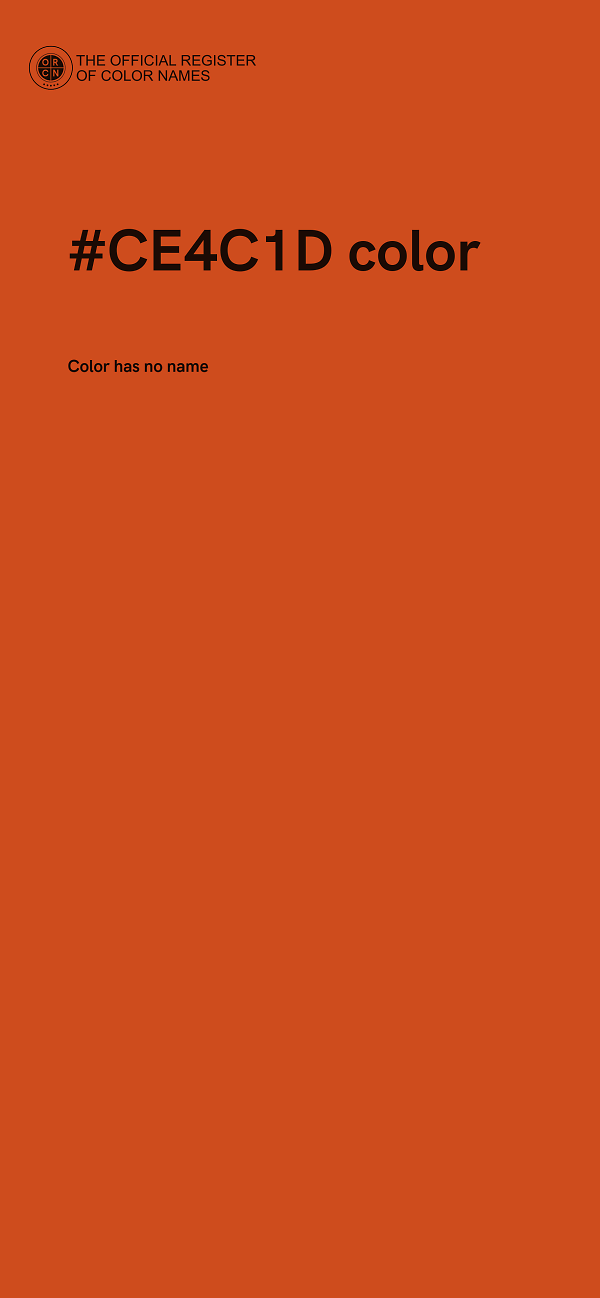 #CE4C1D color image