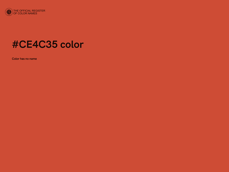 #CE4C35 color image