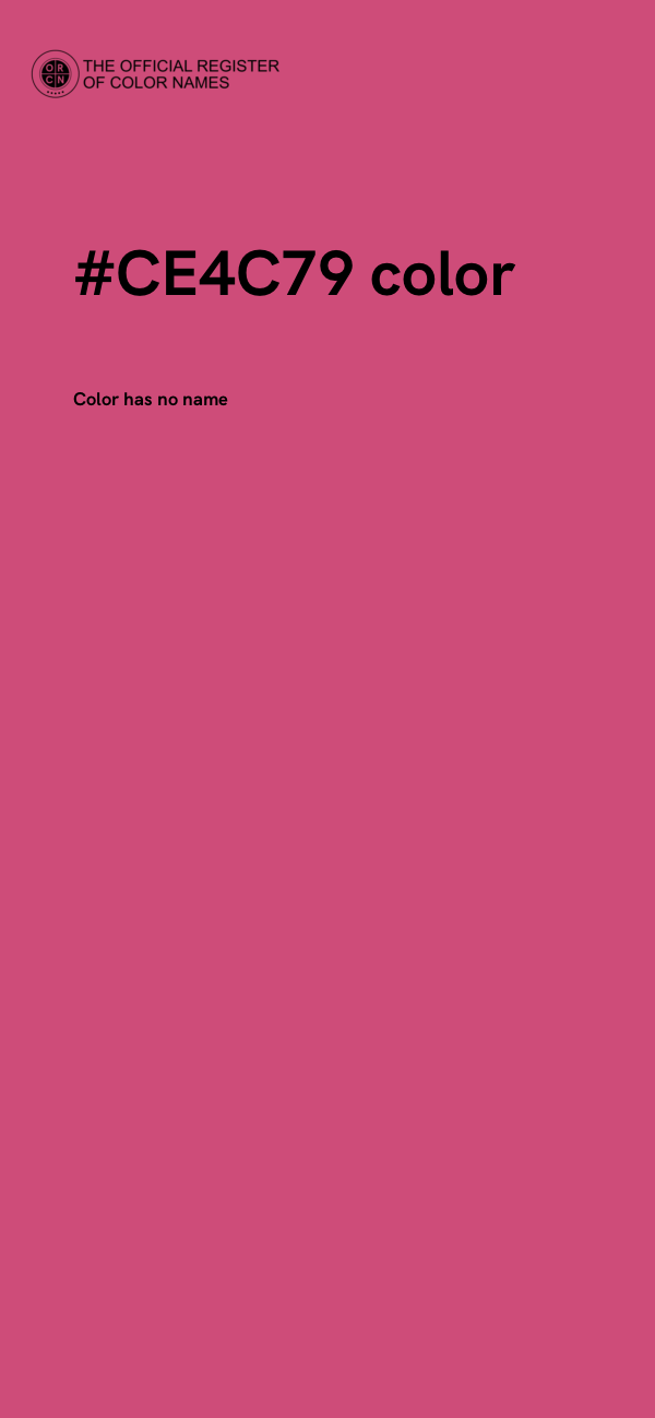 #CE4C79 color image