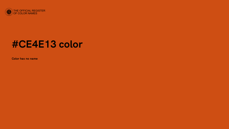 #CE4E13 color image
