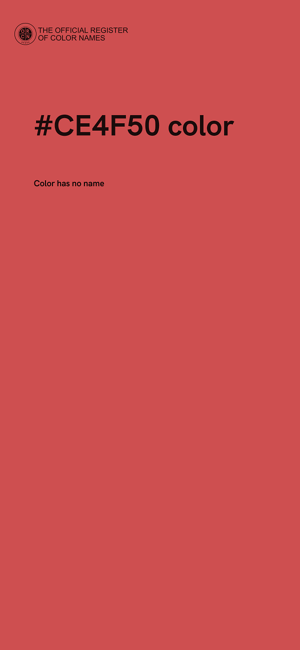 #CE4F50 color image