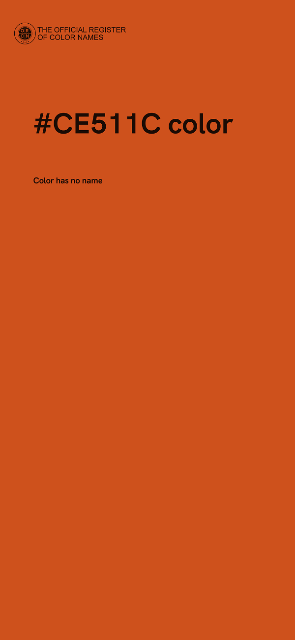 #CE511C color image