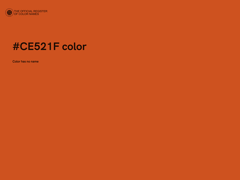 #CE521F color image