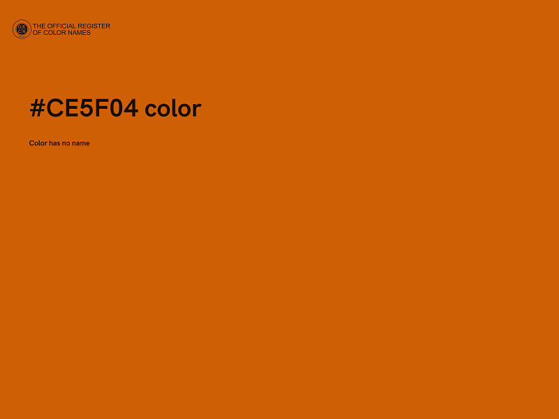 #CE5F04 color image