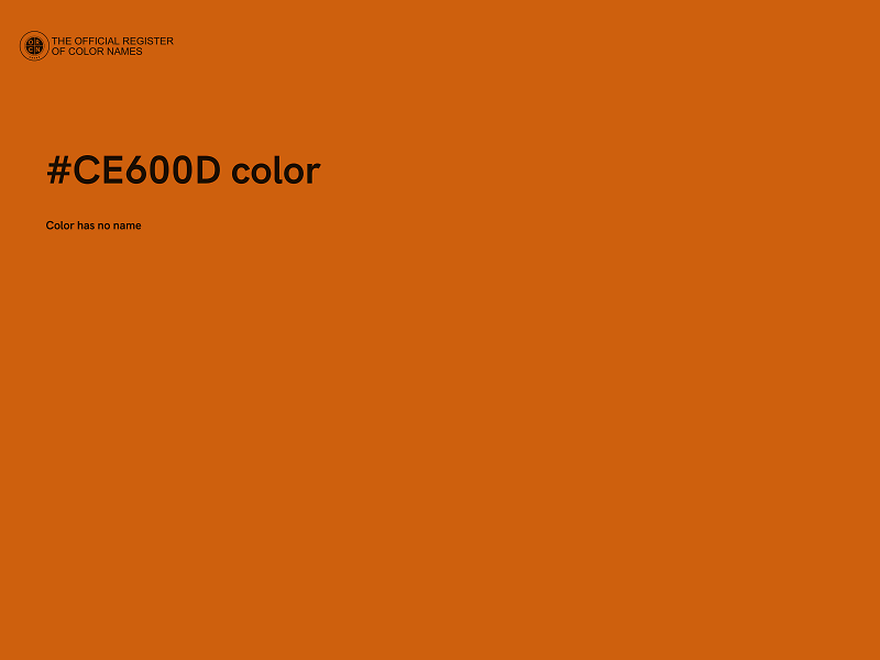 #CE600D color image