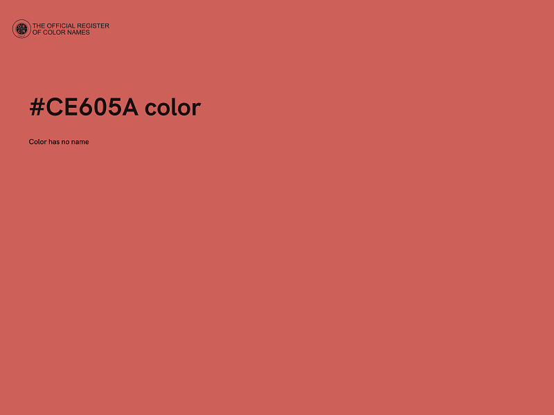 #CE605A color image