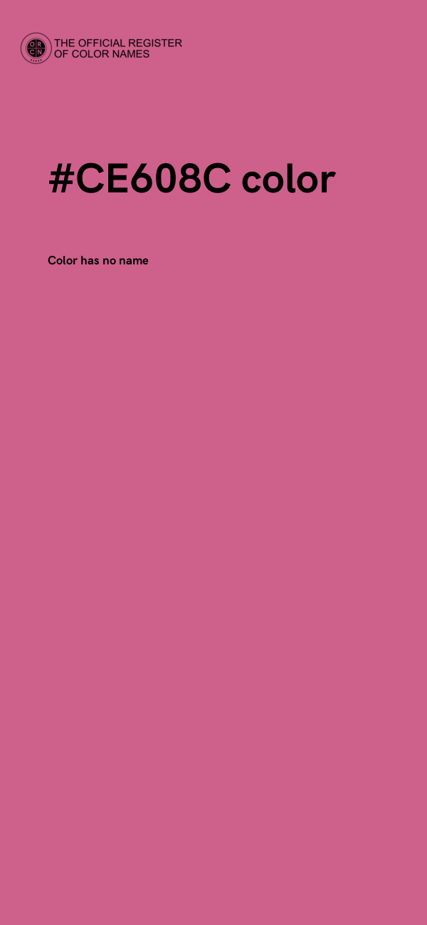 #CE608C color image