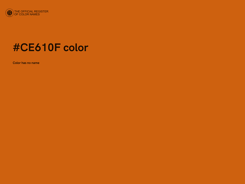 #CE610F color image