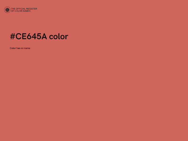 #CE645A color image