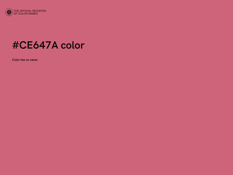 #CE647A color image