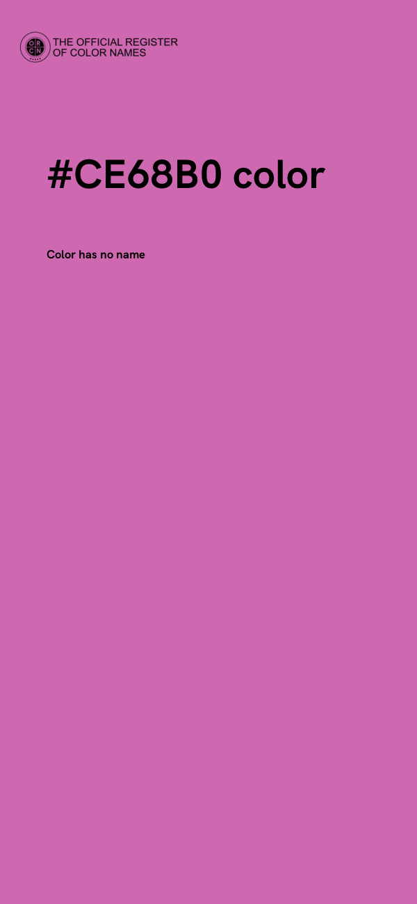 #CE68B0 color image