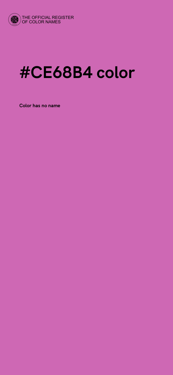 #CE68B4 color image