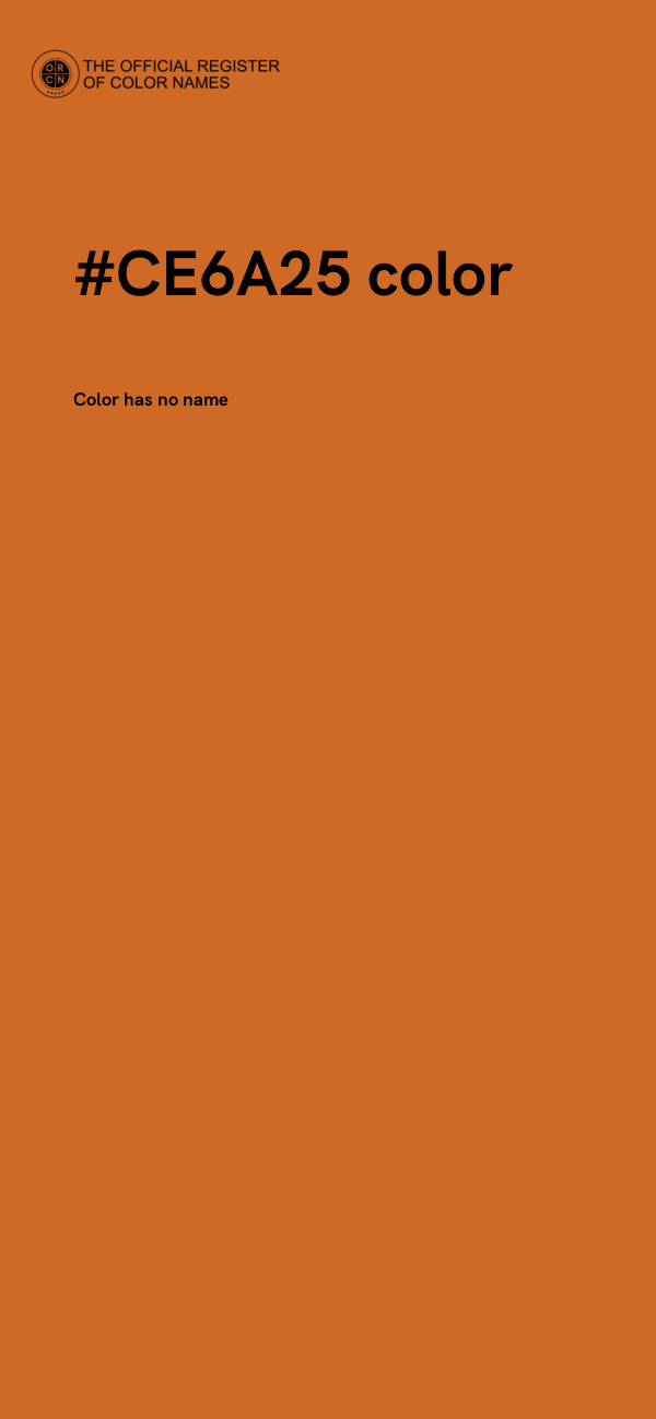 #CE6A25 color image