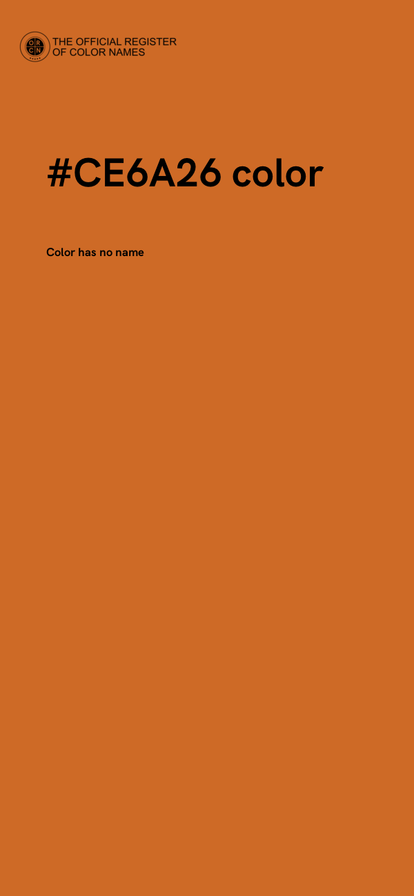 #CE6A26 color image