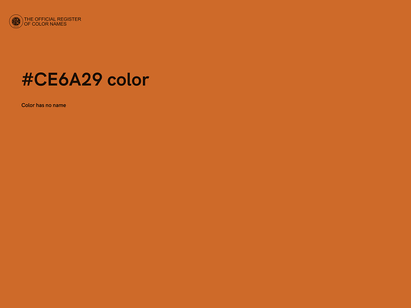 #CE6A29 color image