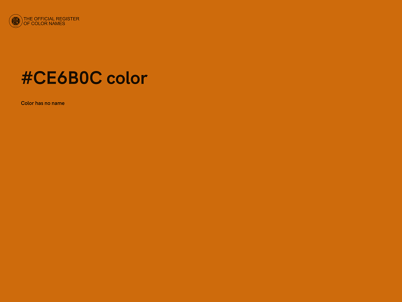 #CE6B0C color image