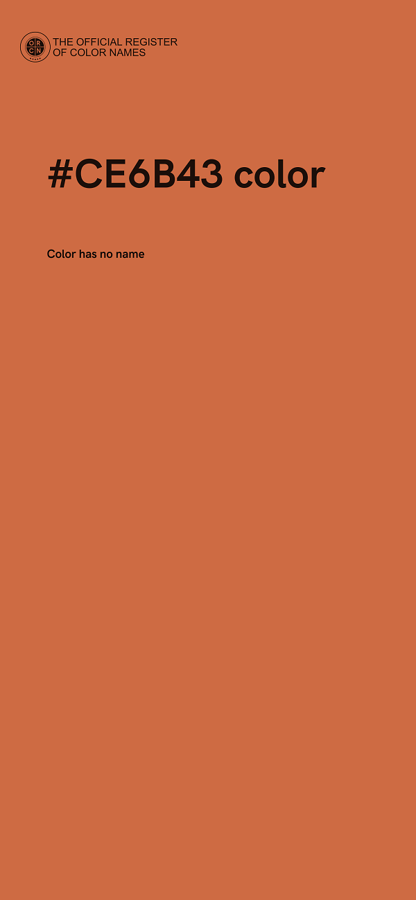#CE6B43 color image