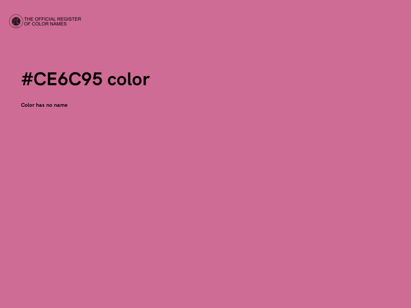 #CE6C95 color image
