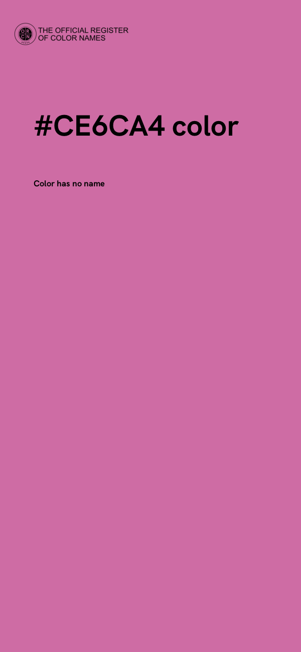 #CE6CA4 color image