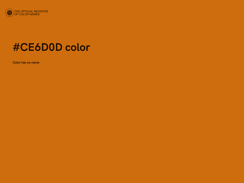 #CE6D0D color image