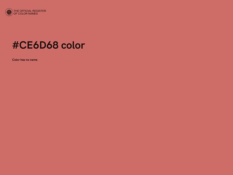 #CE6D68 color image