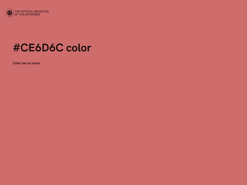 #CE6D6C color image